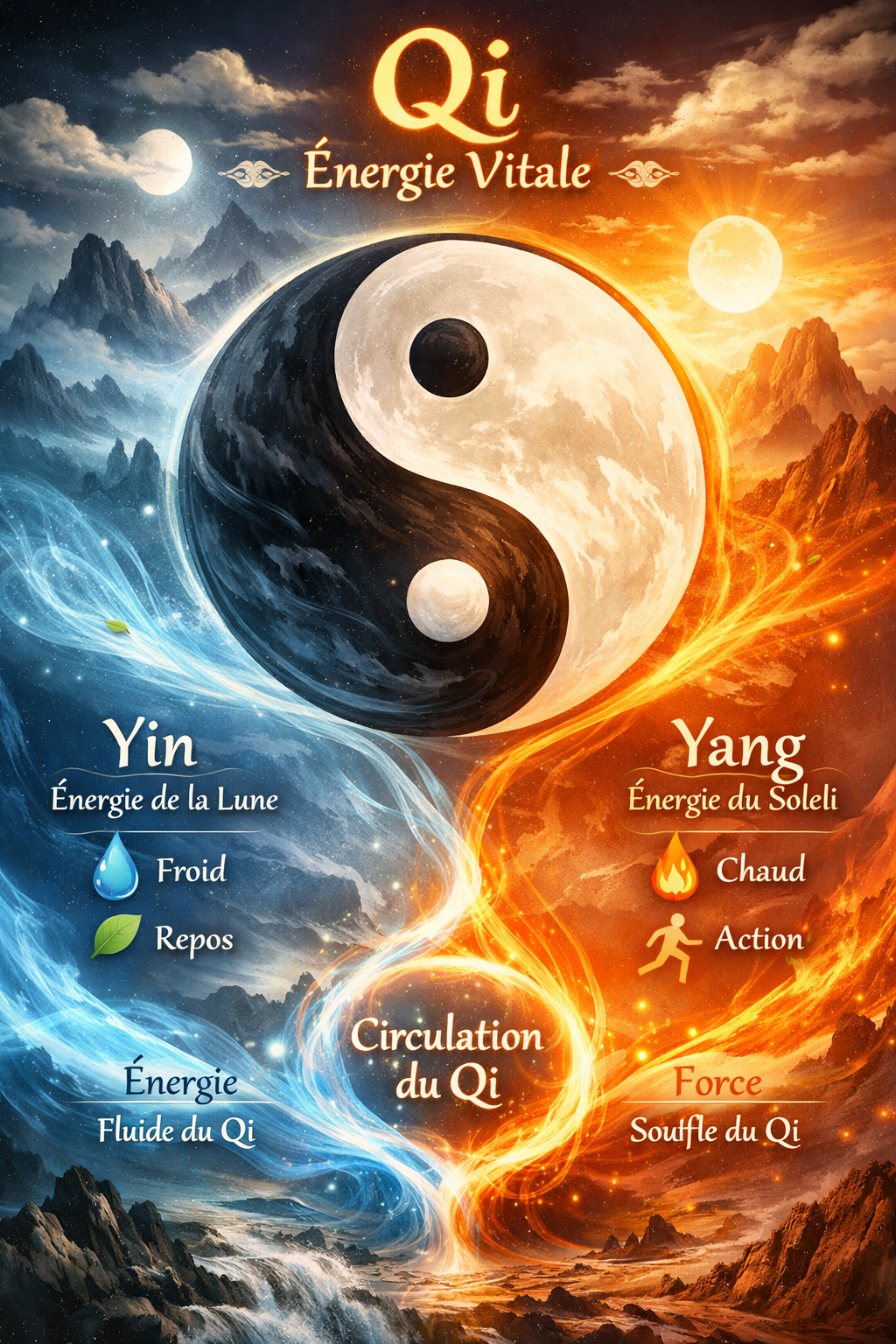 Le Ying et le Yang en chinois