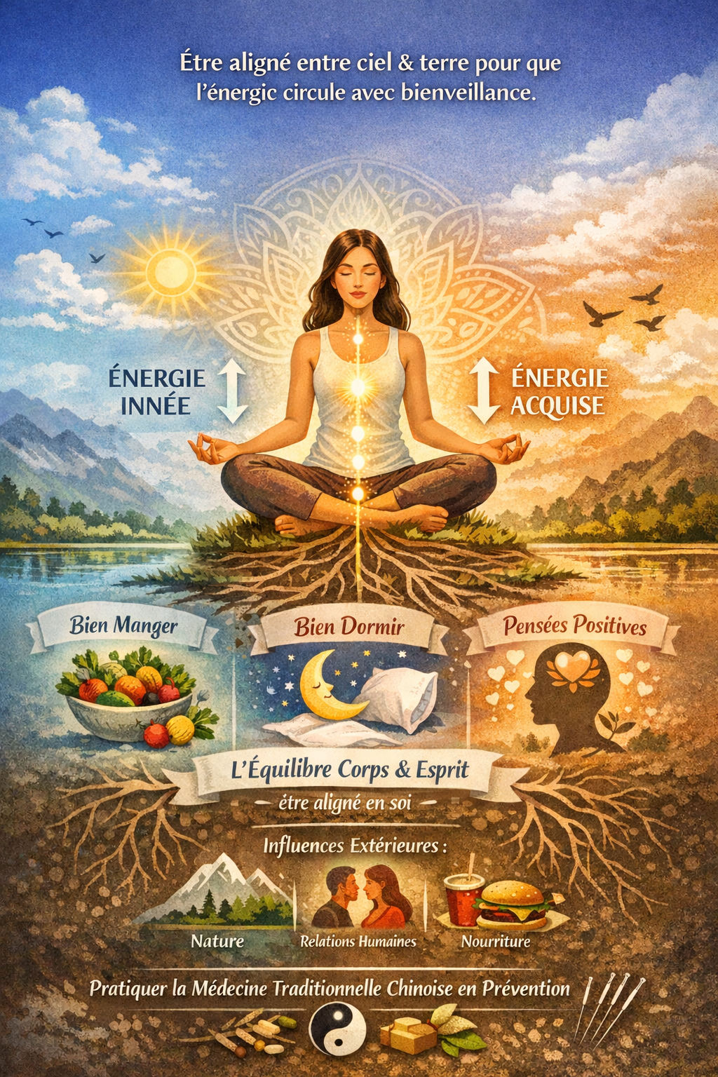 L'équilibre entre ciel et terre Prendre soin de son corps